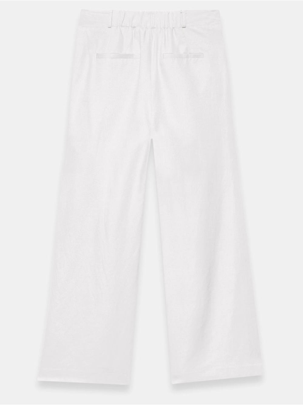 BRAND NEW Mint Velvet Cream Linen Blend Pleated Wide Leg Trousers in US 4 Long - Picture 5 of 8